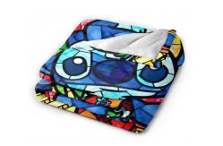 China Custom Printing 420gsm Polyester Fleece Blanket All Season For Men Women supplier