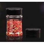 Cylinder 200ml Clear Plastic Jars For Spice Kitchen Organizer