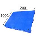 Reinforced Euro Plastic Pallets 1200 X 1000 Blue HDPE / PE Flat Heavy Duty for sale