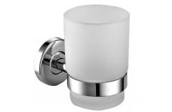 China Wall Mounted Bathroom Tumbler Holders Frosted Glass Cup Set For Toothbrushes Toothpaste supplier