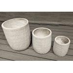 Round Fiber Clay Planter for Indoor and Outdoor Use