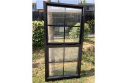China Black Sash Hung Single Pane Vinyl Windows 58mm Aluminum Alloy supplier
