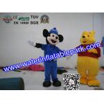 Plush Advertising Mascot Costume , Mickey And Winnie Mascot