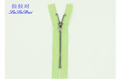 China Clothes Canvas Bags Antique Brass Closed End Zip 3# Grey / Blue / Black Tape supplier