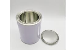 China White Round Tin Containers With Lids 4L Empty Metal Tins supplier