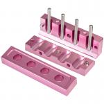 12 Cavities Aluminium Lipstick Filling Mold with 12.1mm Rose Gold Coating for sale