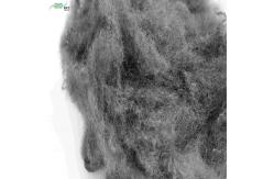 China Microfiber A Grade 65mm Hollow Polyester Fiber Gray Black Filling Material PSF supplier