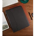 Ultraportable Leather Business Portfolio Folder Reusable Handheld Custom Logo for sale