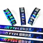 Silver Customized Shiny Laser Glitter Event Wristband for Fashionable Party Entry