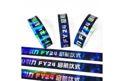 China Silver Customized Shiny Laser Glitter Event Wristband for Fashionable Party Entry supplier