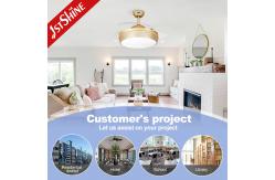 China Transparent Hidden Blade Ceiling Fan with LED Light 1stshine Luxury European Design supplier