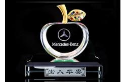 China Automobile Perfume K9 Crystal Glass Ornament Crafts With Custom Engraving Logo supplier
