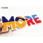 No Minimum Chenille Letter Patches Self - Adhesive Backing For Letterman Jackets