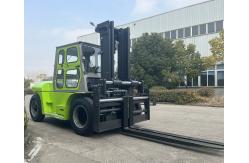 China Duplex Mast 10 Ton Diesel Engine Forklift With Glass Lifting Skewer supplier