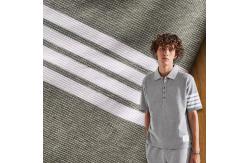 China Elastic Cotton Pique Fabric Clear Line 175g Striped Abrasion Resistant Texture supplier
