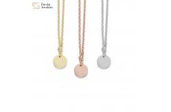 China SS Double Layer Choker Necklace , Bar Coin Pendant Clavicle Chain Necklace supplier