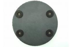 China Natural Edge Slate Serving Tray Round Shape Diameter 22cm For Kitchen supplier
