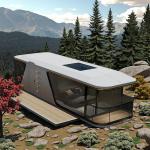Prefabricated Outdoor Villa Mobile Module Capsule Residential Commercial Space Prefabricated Capsule With Kitchen And Door Lock for sale