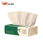 Soft Bamboo Facial Tissues 3 Ply Natural Unbleached Facial Paper 70gsm Dry Or Wet Use for sale