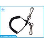 Steel PU 30cm Coil Ring 7x19 Retractable Spring Lanyard for sale