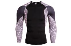 China Long Sleeve Screen Printing Rash Guards Excellent Elasticity  Double Stitched Seams supplier