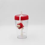 Custom Water Bottle for Kids Plastic Tritan Straw Drinking Children School BPA Free for sale