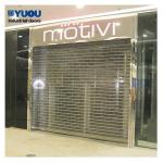PC Slat Polycarbonate Rolling Door 8m Width Transparent Roll Up Door With Motor for sale