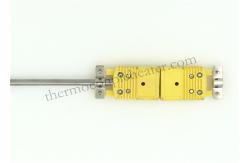 China Mineral Insulated RTD / Thermocouple With Plug Connector Termination supplier