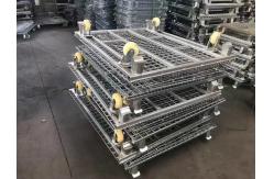 China Supermarket 800-1700KGS Loading Wire Mesh Storage Containers Collapsible supplier