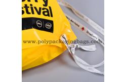 China 40L 0.05mm PE Plastic Drawstring Backpack For Clothing Drawstring Plastic Bags supplier
