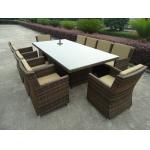 Modern Luxury Wicker Rattan Garden Dining Sets With Aluminum Frame