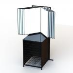 Knock Down 10Panel Photo Display Stand With Grid Cabinet for sale