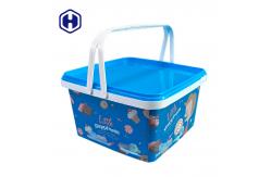 China Custom Square 195mm 113OZ Cookie Biscuit IML Container supplier