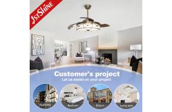 China 3 Blade PC Blades Remote Control Retractable Ceiling Fan with Foldable LED Light supplier