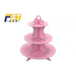 Retail Disposable Cardboard Cake Display Three Tiers 33.2cm Stable Structure