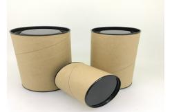 China Light Weight Custom Paper Tube With Metal Lid / Biscuit Cookie Packaging Box supplier