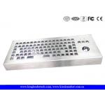 Desktop 86 Keys Waterproof Metal Keyboard With Integrated Trackball for sale