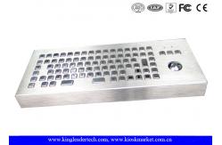 China Desktop 86 Keys Waterproof Metal Keyboard With Integrated Trackball supplier