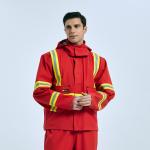 330gsm Concealed Front Zipper Fire Protection Clothing , EN11612 Flame Resistant Apparel for sale