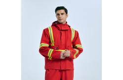China 330gsm Concealed Front Zipper Fire Protection Clothing , EN11612 Flame Resistant Apparel supplier