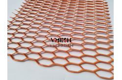 China PVDF Aluminum Expanded Metal Mesh 5.5mm 6.0mm Wall Cladding Ventilated Facades supplier