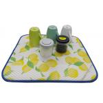 Microfiber Dish Drying Mat For Dish Drainer  Medium Size Lemon Design for sale