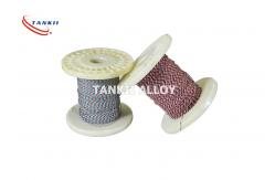 China 2*0.711mm Fiberglass Insulated Thermocouple Cable Oxidized Surface supplier