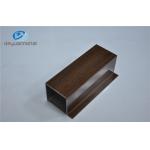 Wooden Grain Aluminium Window Profiles Aluminum Window Sections With Cutting for sale