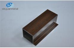 China Wooden Grain Aluminium Window Profiles Aluminum Window Sections With Cutting supplier