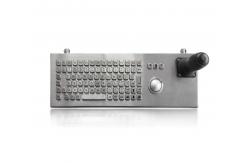 China Flat Desktop Stainless Steel Keyboard Compact Format IP68 Dynamic Vandal Proof supplier