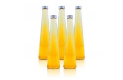 China Elegant 250ml Conical Glass Juice Container Personalized Features Quality Glass Bottles supplier