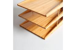 China stacking bamboo file tray supplier