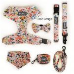 Adjustable Polyester Pet Harness Vest and Collar Leash Dog Harness Sets with Bowknot Decoration XL L M S Sizes Big Bowknot for sale