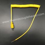  Insulation J K Type Mini Thermocouple Connector With 1.5m Curly Lead for sale